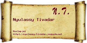 Nyulassy Tivadar névjegykártya