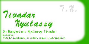 tivadar nyulassy business card